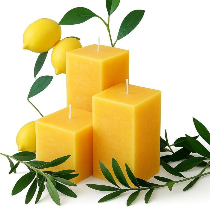 Candela a cubo decor – Limone